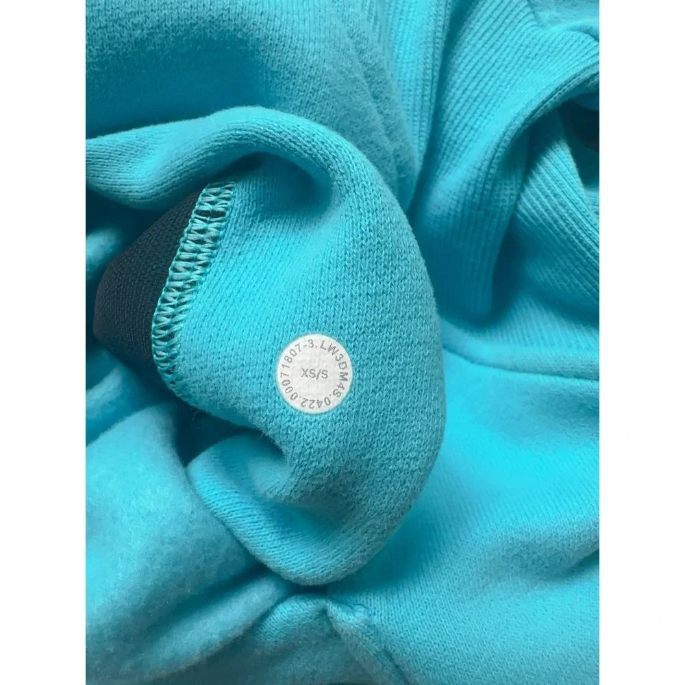Lululemon Scuba Oversized Half Zip Hoodie Size XS/S Electric Turquoise